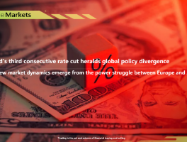 The Fed's third consecutive rate cut heralds global policy divergence, and a new market dynamics emerge from the power struggle between Europe and Japan